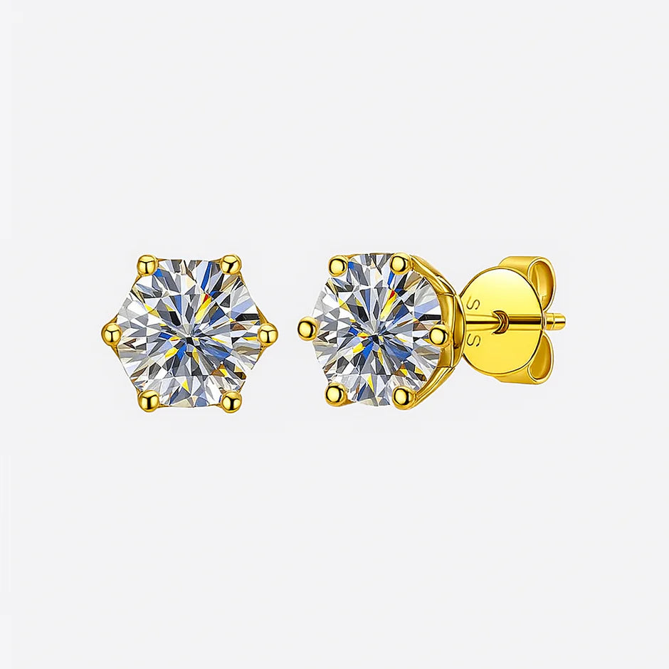 Luxe Diamond-Grade Moissanite Studs
