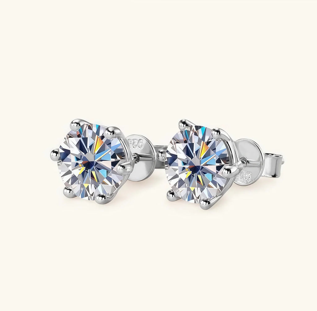 Luxe Diamond-Grade Moissanite Studs
