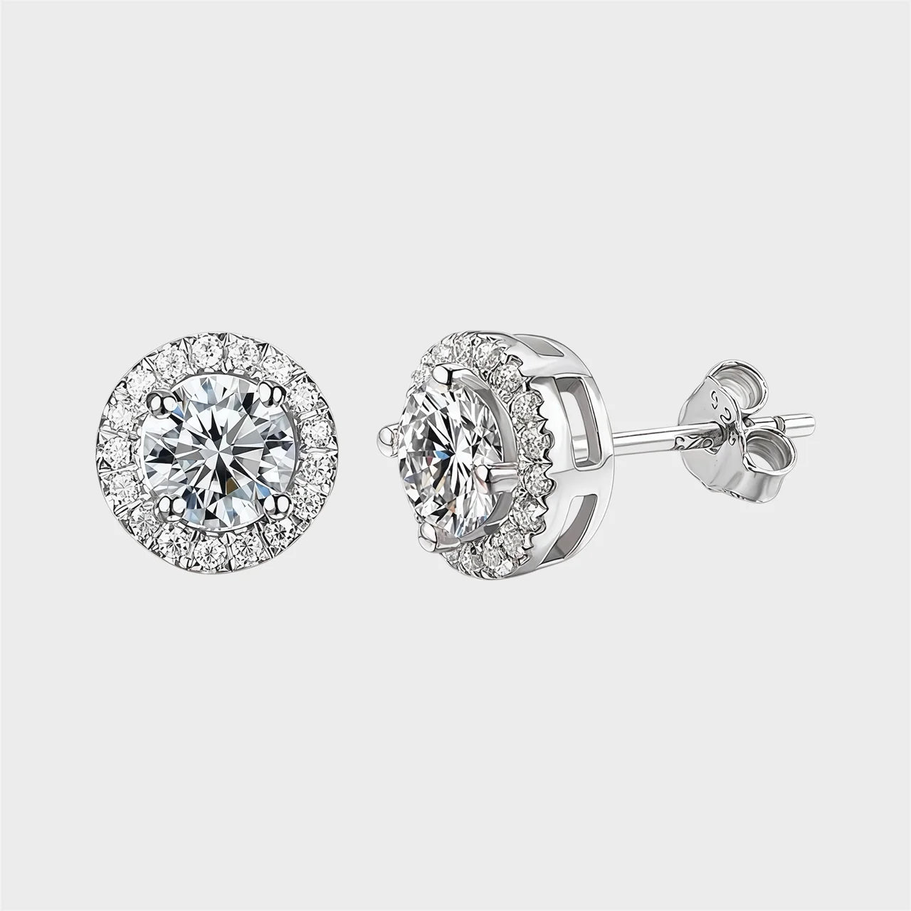 Diamond Radiance Halo™ Moissanite Earrings