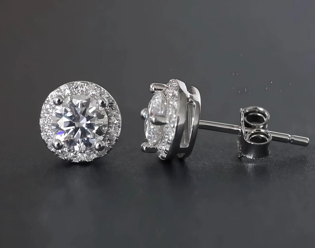 Diamond Radiance Halo™ Moissanite Earrings