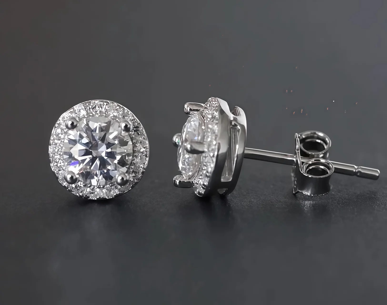 Diamond Radiance Halo™ Moissanite Earrings