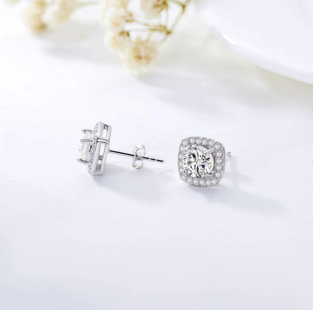 Diamond Radiance Square Halo™ Earrings