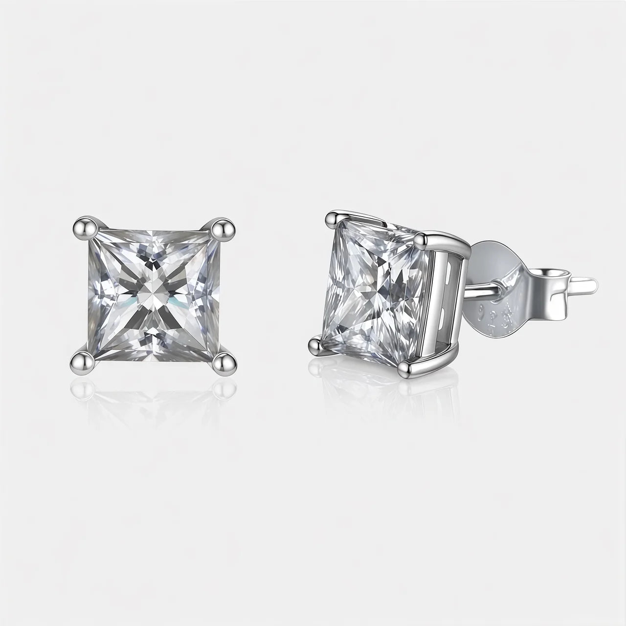 Diamond Radiance Princess Cut™ Moissanite Earrings