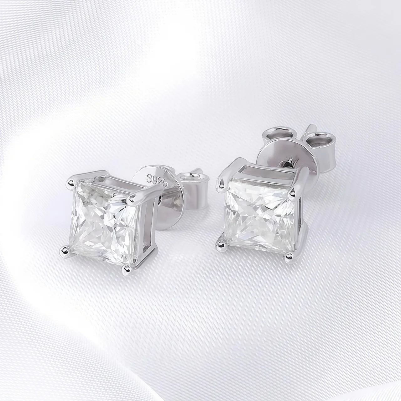 Diamond Radiance Princess Cut™ Moissanite Earrings