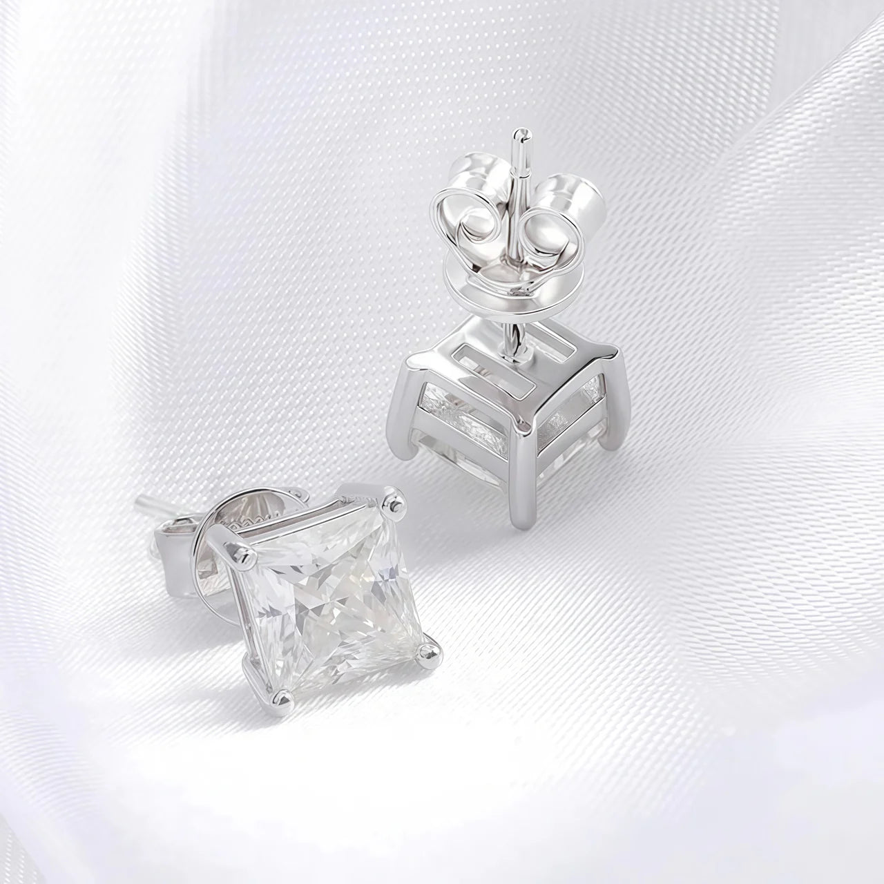 Diamond Radiance Princess Cut™ Moissanite Earrings
