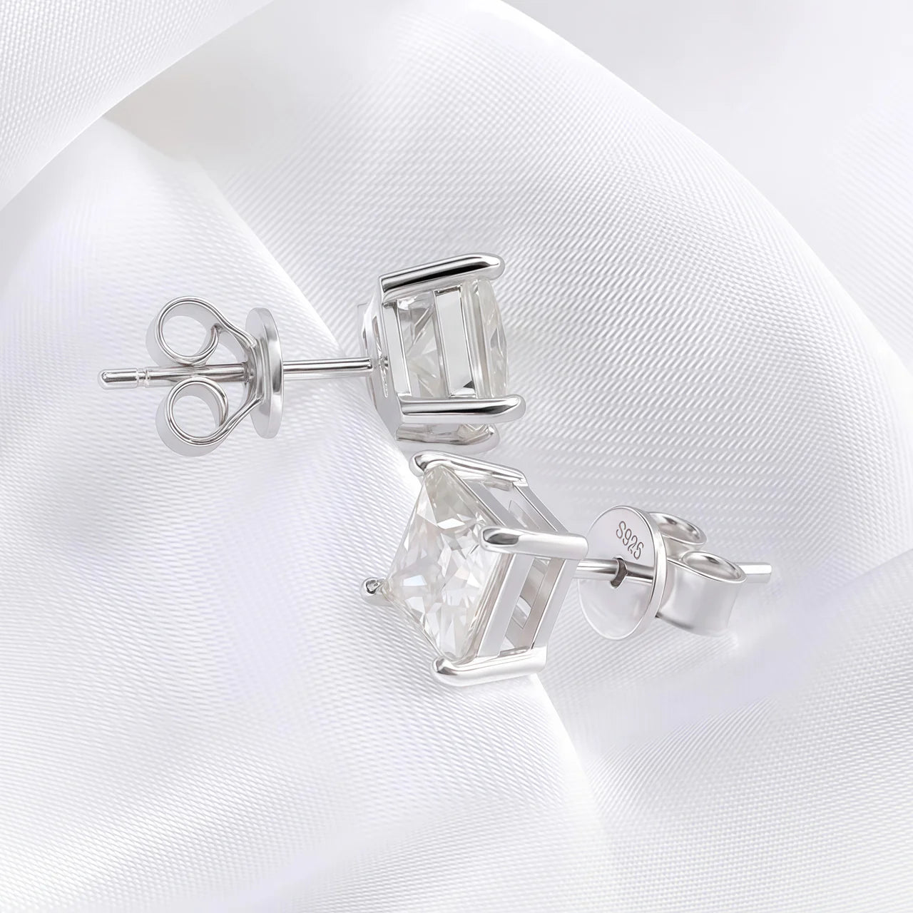 Diamond Radiance Princess Cut™ Moissanite Earrings