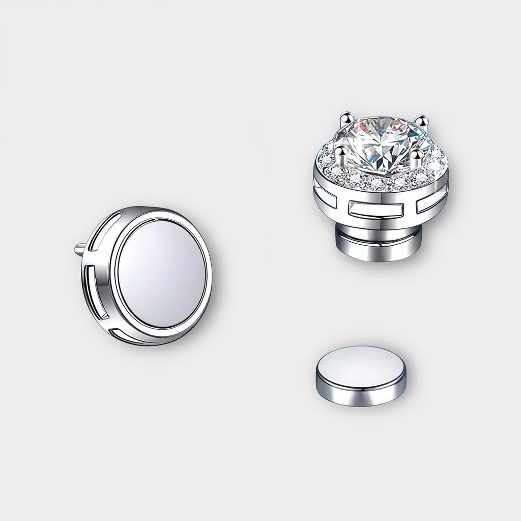 Diamond Radiance Magnetic Halo™ Moissanite Earrings