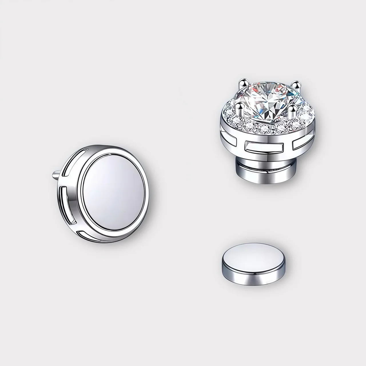 Diamond Radiance Magnetic Halo™ Moissanite Earrings