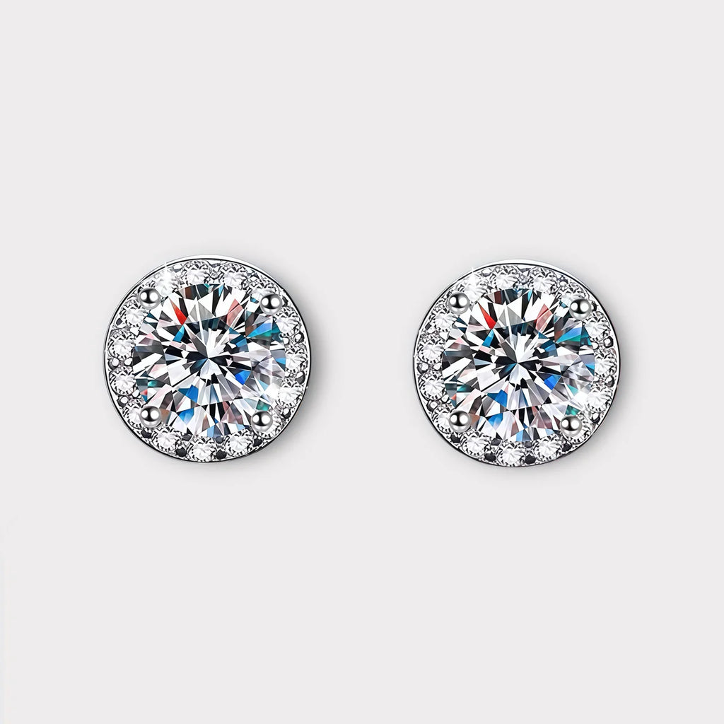 Diamond Radiance Magnetic Halo™ Moissanite Earrings