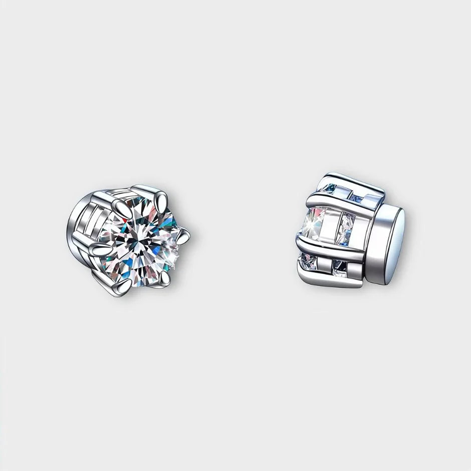 Diamond Radiance Magnetic Stud™ Moissanite Earrings