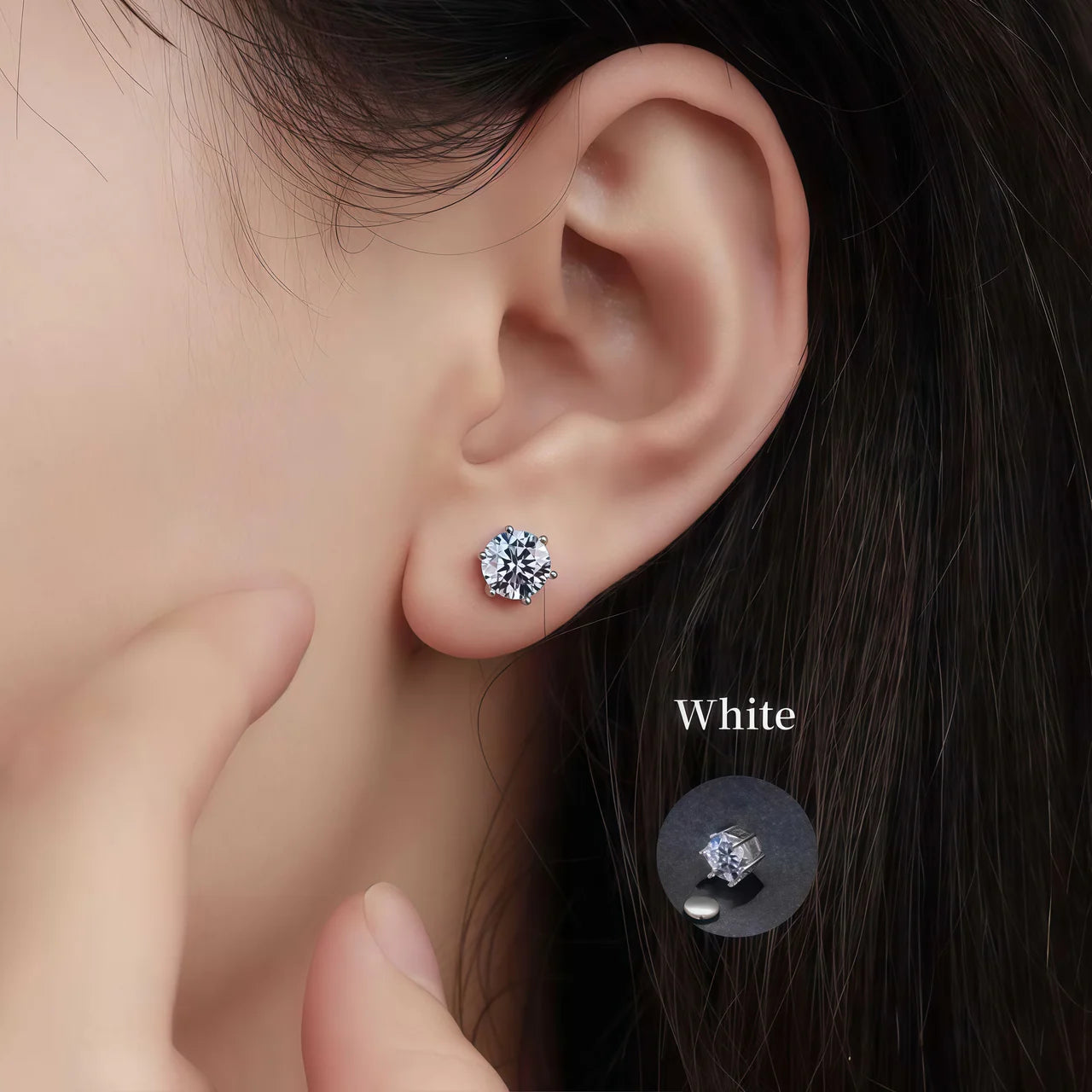 Diamond Radiance Magnetic Stud™ Moissanite Earrings