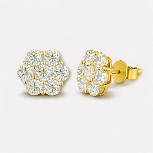 Diamond Blossom™ Moissanite Flower Earrings