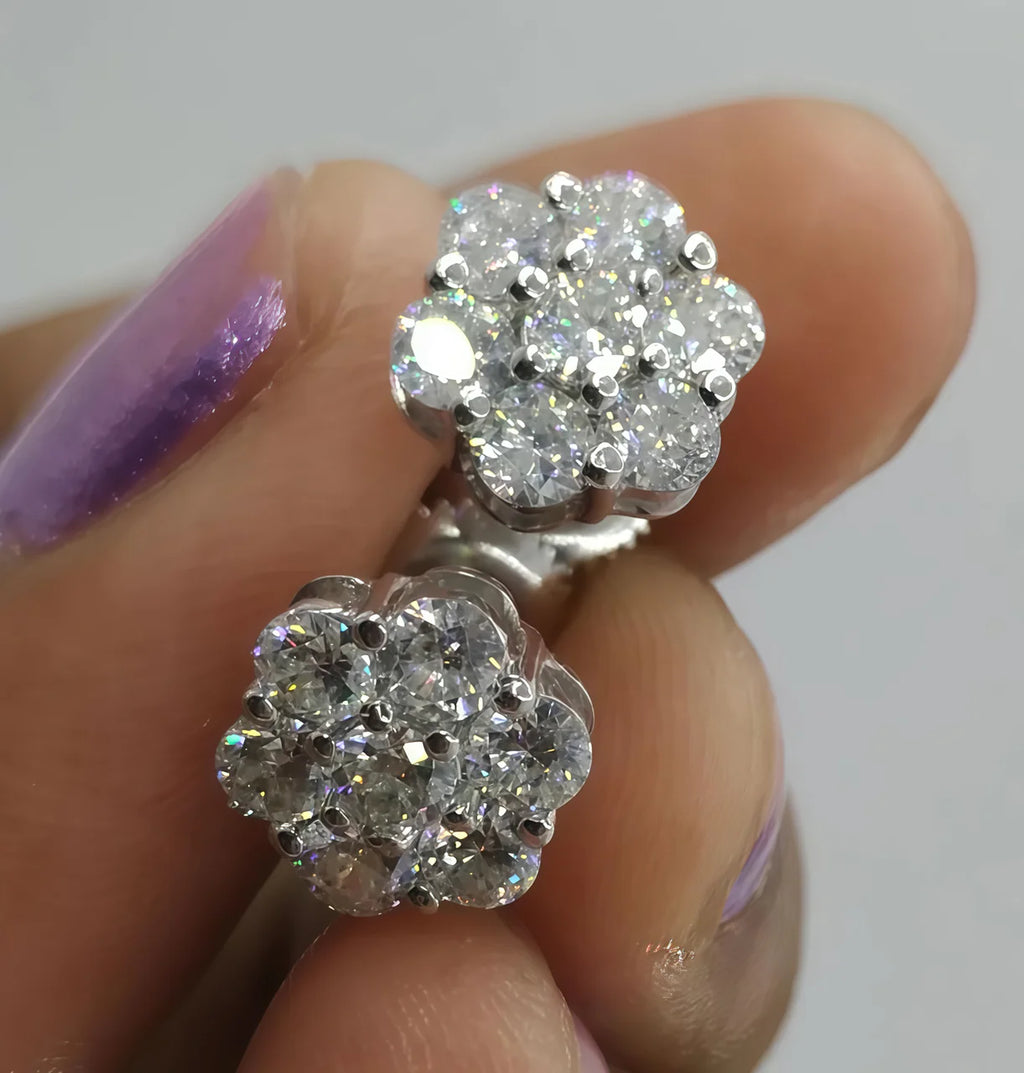 Diamond Blossom™ Moissanite Flower Earrings