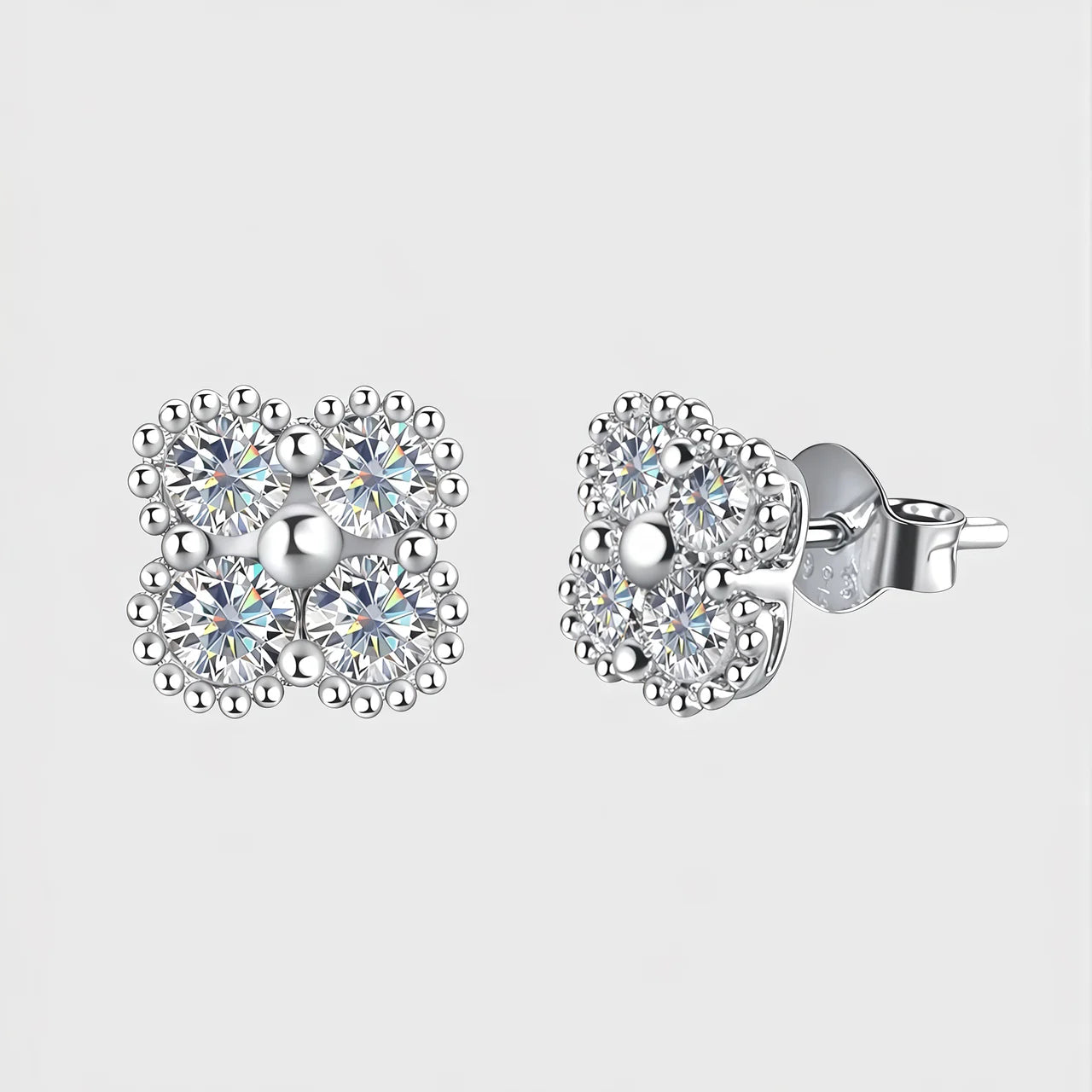 Diamond Clover™ Moissanite Earrings