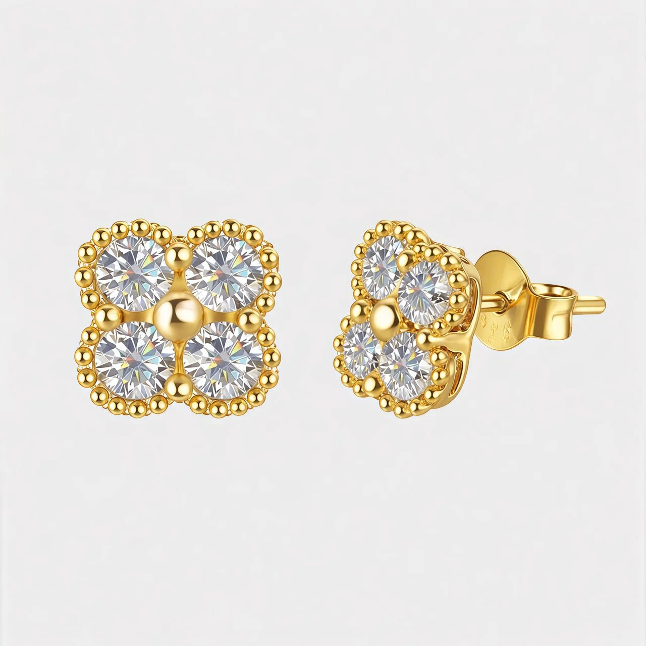 Diamond Clover™ Moissanite Earrings