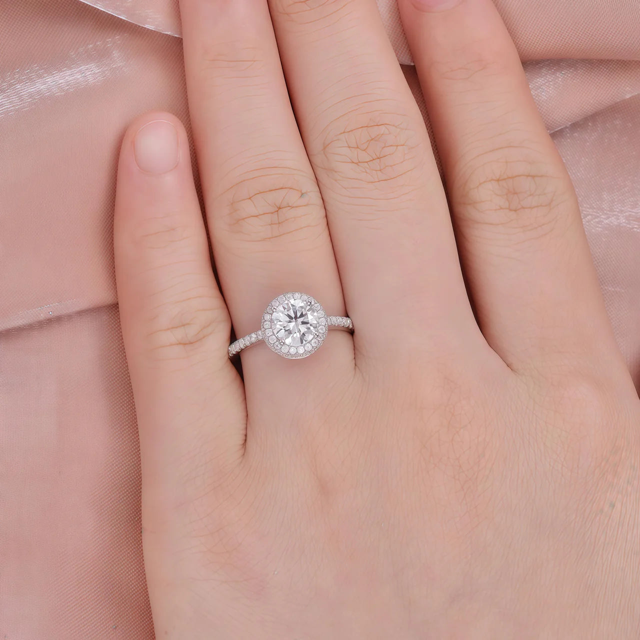 Diamond Radiance Halo™ Moissanite Ring