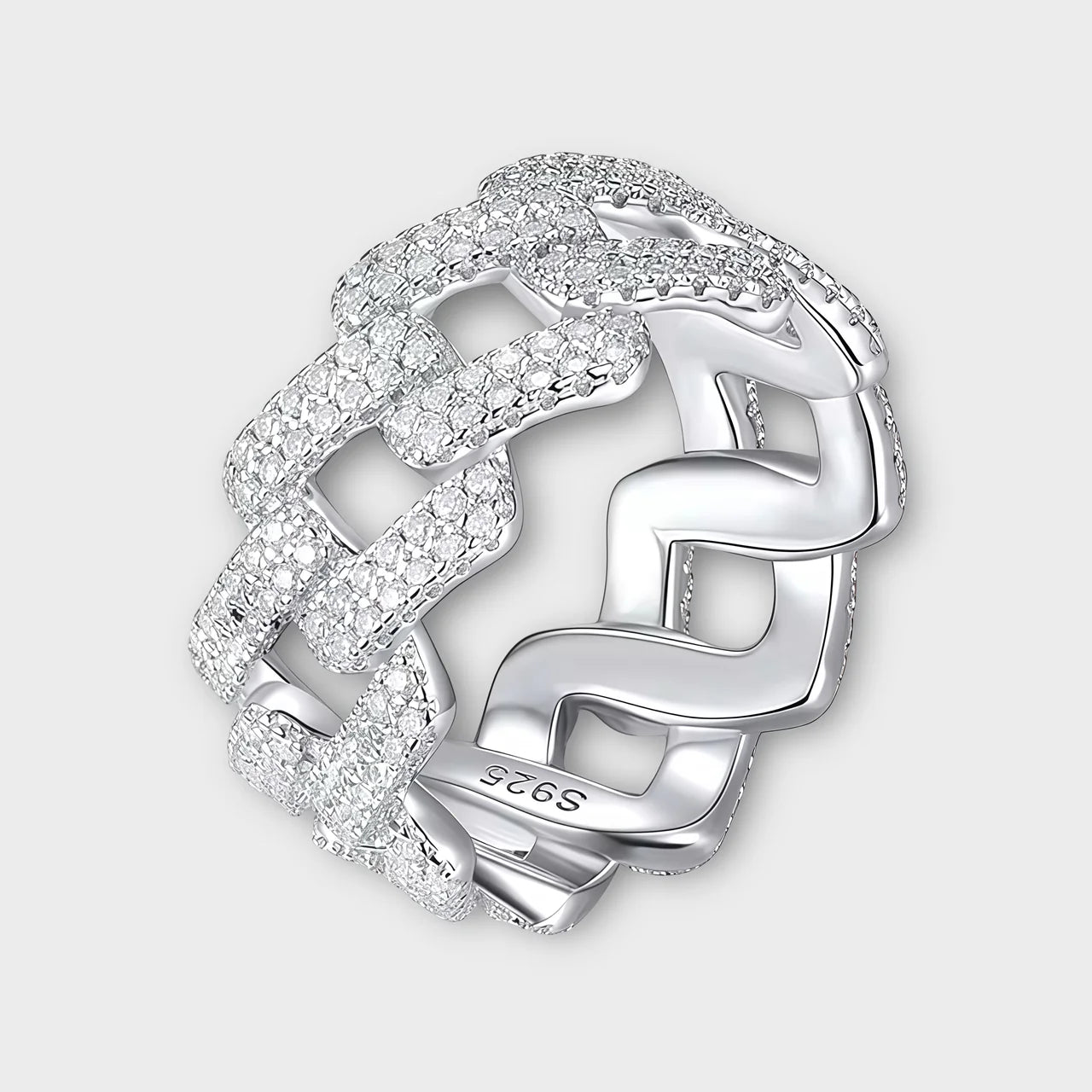Diamond Cuban™ Moissanite Ring