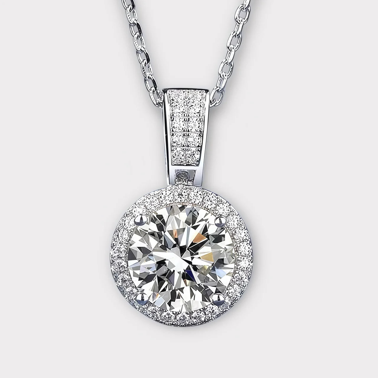 Diamond Radiance Halo™ Moissanite Necklace