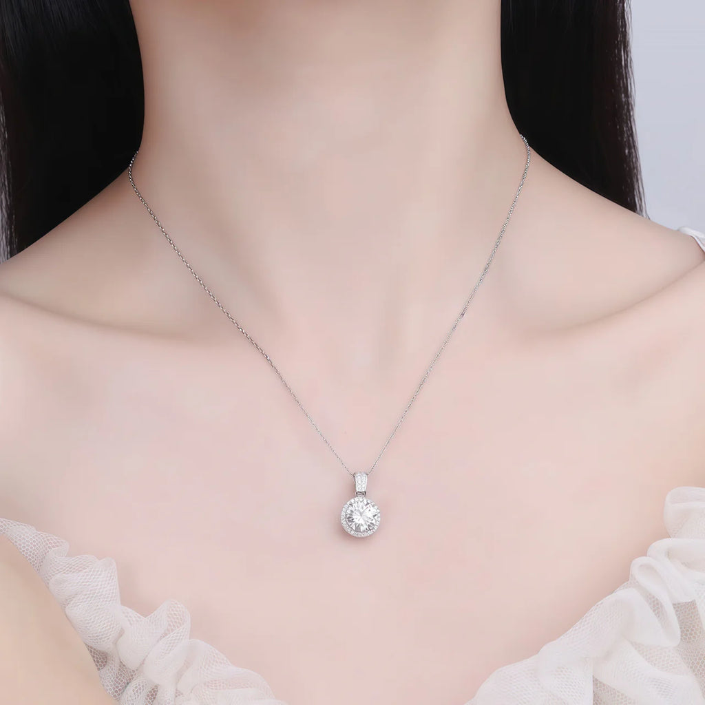 Diamond Radiance Halo™ Moissanite Necklace