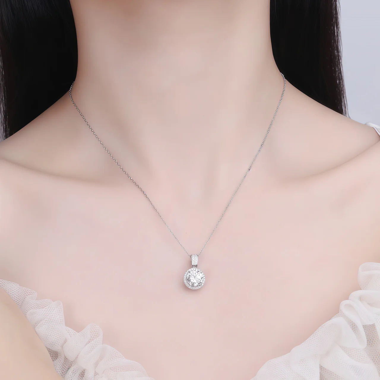 Diamond Radiance Halo™ Moissanite Necklace