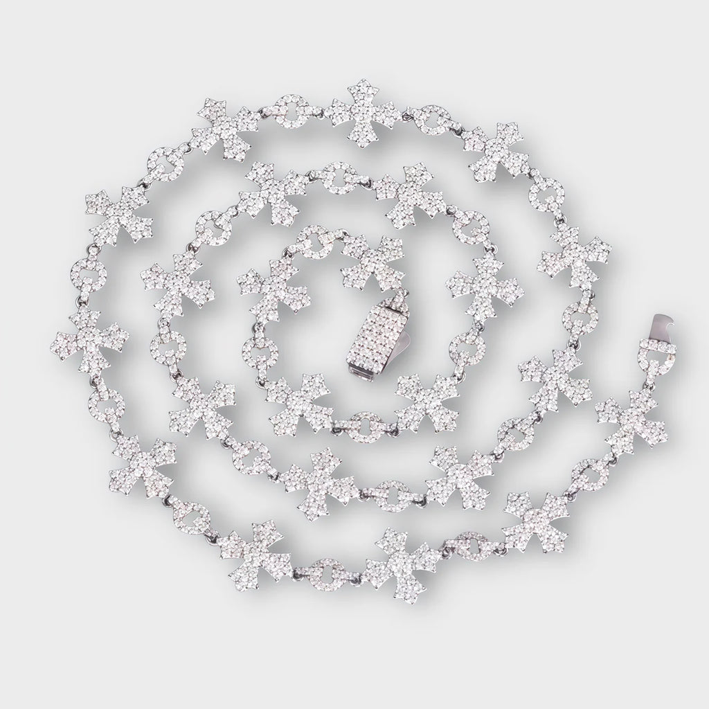Diamond Clover Pattern Chain™ Moissanite Necklace