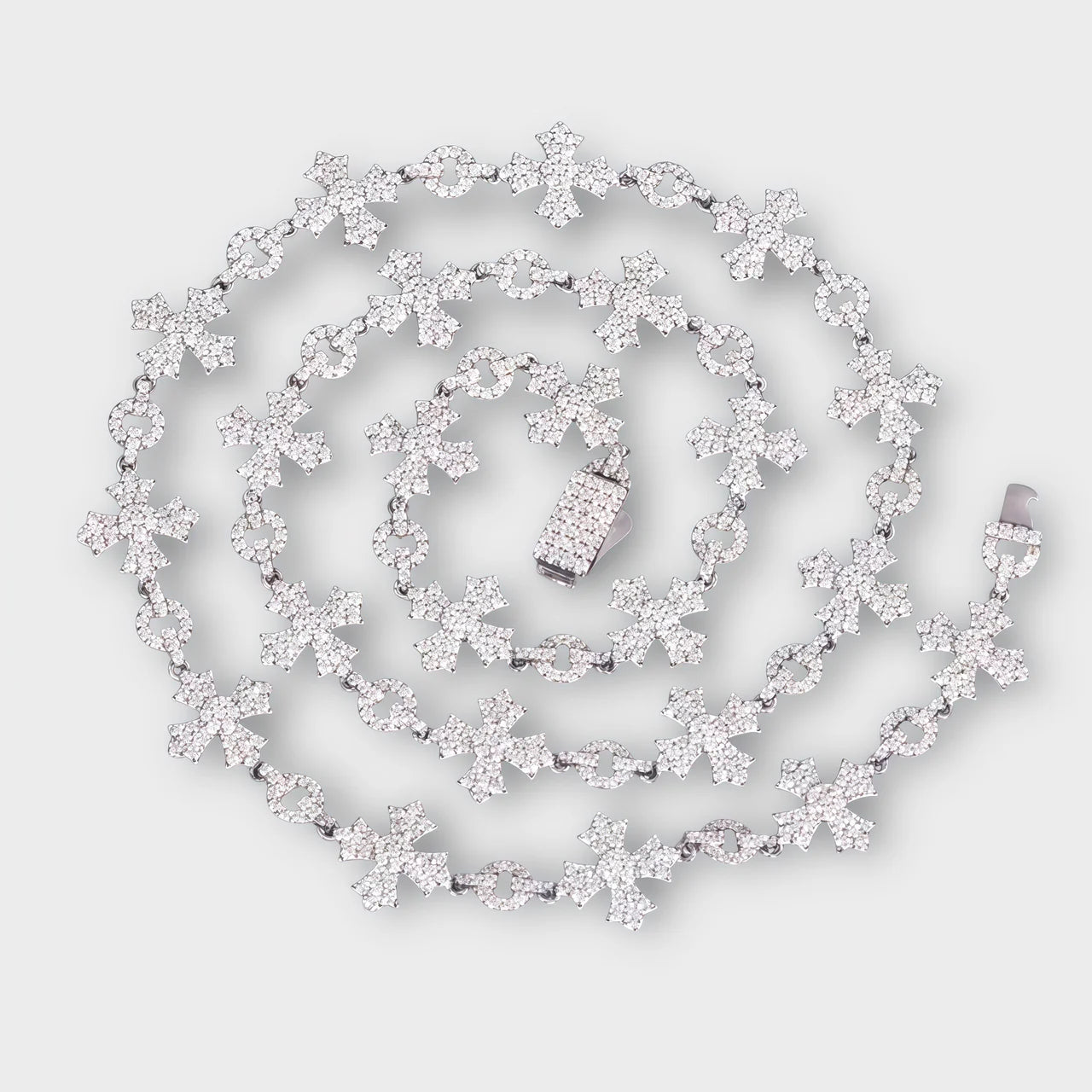 Diamond Clover Pattern Chain™ Moissanite Necklace